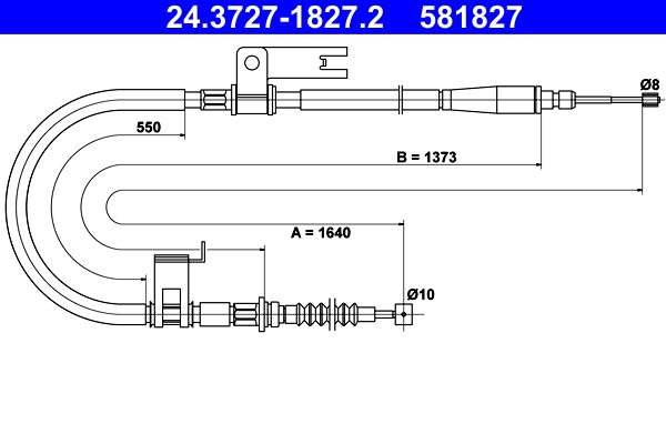 ATE 24.3727-1827.2 Seilzug, Feststellbremse