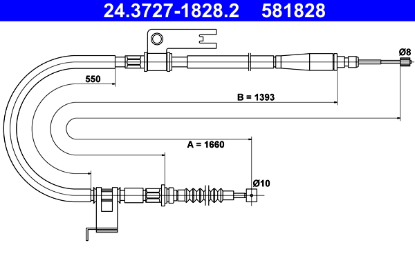 ATE 24.3727-1828.2 Seilzug, Feststellbremse