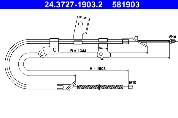 ATE 24.3727-1903.2 Seilzug, Feststellbremse