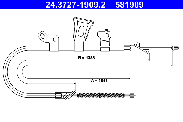 ATE 24.3727-1909.2 Seilzug, Feststellbremse