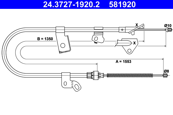 ATE 24.3727-1920.2 Seilzug, Feststellbremse