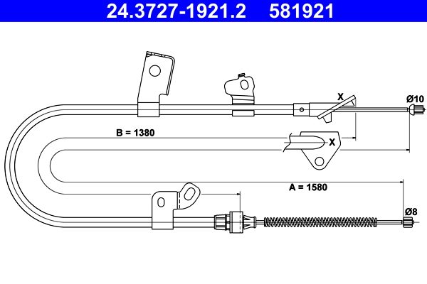 ATE 24.3727-1921.2 Seilzug, Feststellbremse