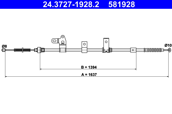 ATE 24.3727-1928.2 Seilzug, Feststellbremse