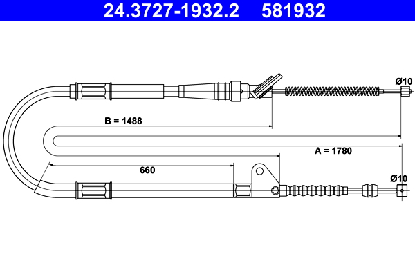 ATE 24.3727-1932.2 Seilzug, Feststellbremse