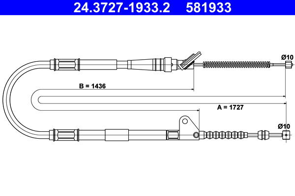 ATE 24.3727-1933.2 Seilzug, Feststellbremse