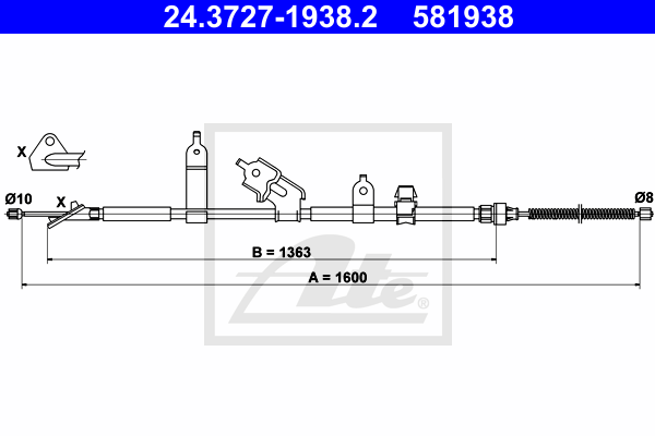 ATE 24.3727-1938.2 Cavo comando, Freno stazionamento