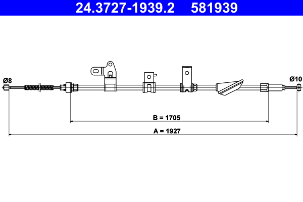 ATE 24.3727-1939.2 Seilzug, Feststellbremse