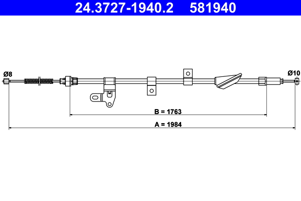 ATE 24.3727-1940.2 Seilzug, Feststellbremse