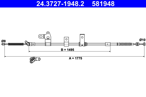 ATE 24.3727-1948.2 Seilzug, Feststellbremse