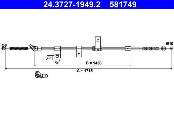 ATE 24.3727-1949.2 Seilzug, Feststellbremse