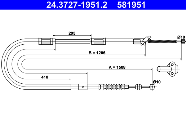 ATE 24.3727-1951.2 Seilzug, Feststellbremse