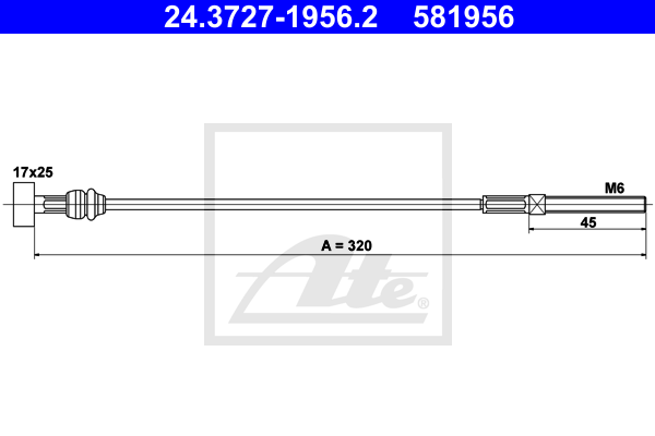 ATE 24.3727-1956.2 Cavo comando, Freno stazionamento