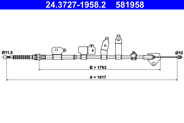 ATE 24.3727-1958.2 Seilzug, Feststellbremse