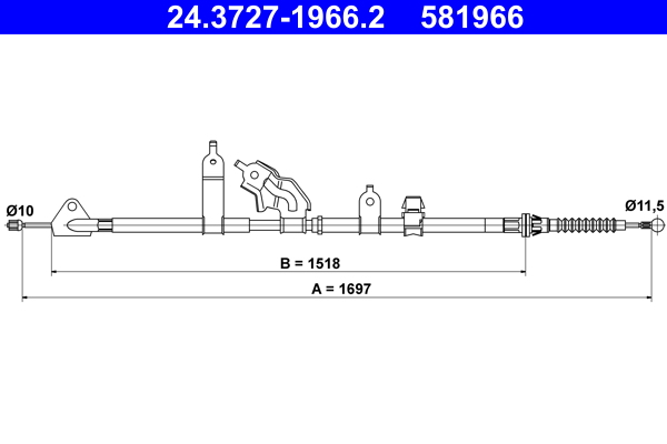ATE 24.3727-1966.2 Seilzug, Feststellbremse