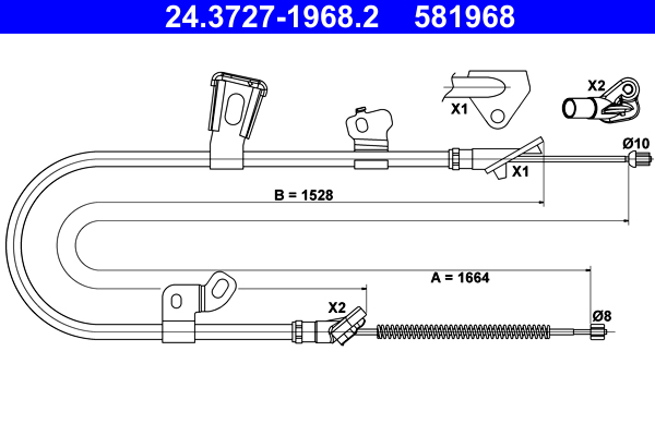 ATE 24.3727-1968.2 Seilzug, Feststellbremse