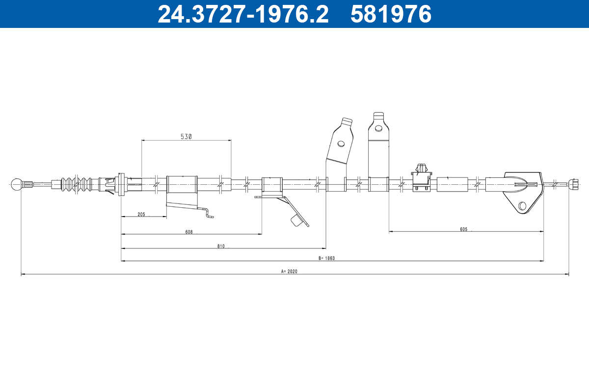 ATE 24.3727-1976.2 Seilzug, Feststellbremse