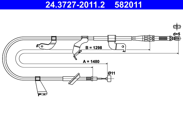 ATE 24.3727-2011.2 huzal, rögzítőfék SUZUKI