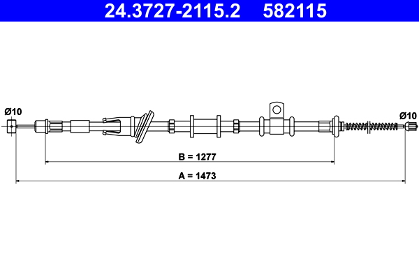 ATE 24.3727-2115.2 Seilzug, Feststellbremse