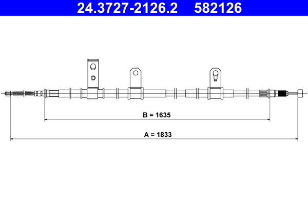 ATE 24.3727-2126.2 huzal, rögzítőfék MITSUBISHI