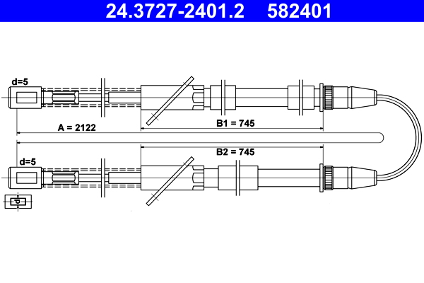 ATE 24.3727-2401.2 Seilzug, Feststellbremse