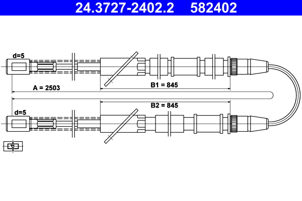 ATE 24.3727-2402.2 Seilzug, Feststellbremse