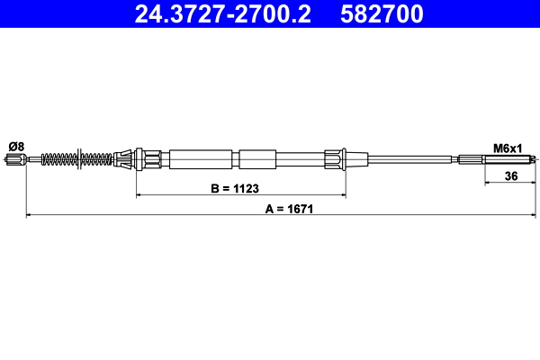 ATE 24.3727-2700.2 Seilzug, Feststellbremse