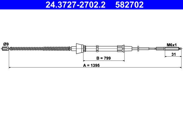 ATE 24.3727-2702.2 Seilzug, Feststellbremse