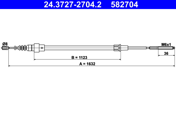 ATE 24.3727-2704.2 Seilzug, Feststellbremse