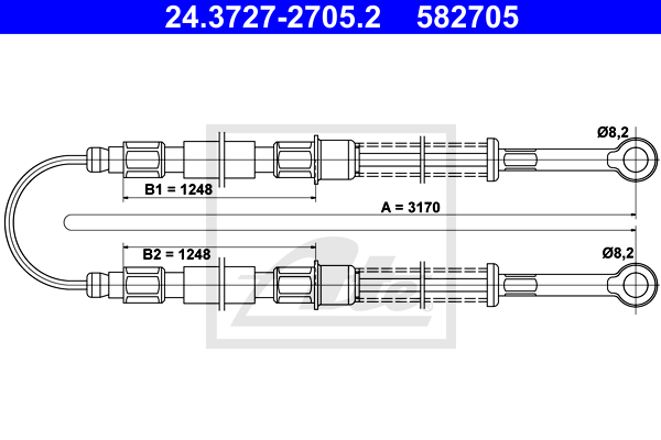 ATE 24.3727-2705.2 Seilzug,...