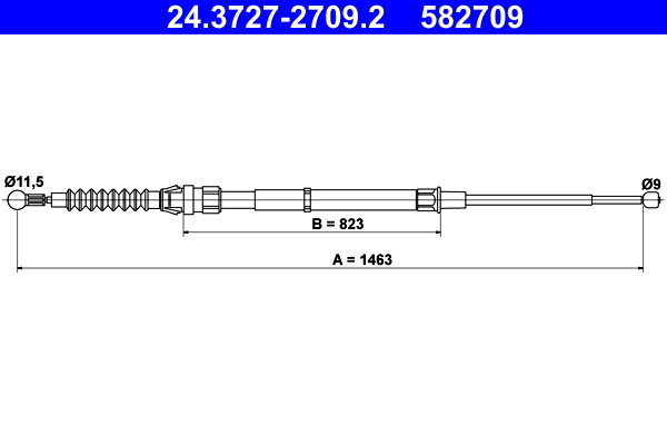 ATE 24.3727-2709.2 Seilzug, Feststellbremse