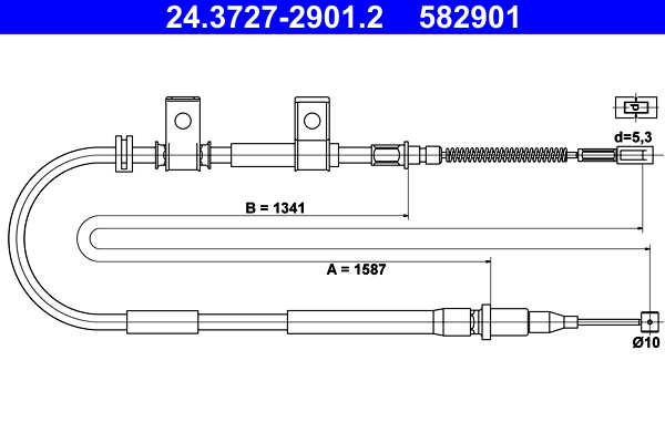 ATE 24.3727-2901.2 Seilzug, Feststellbremse