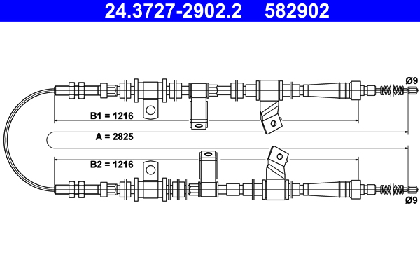 ATE 24.3727-2902.2 Seilzug, Feststellbremse