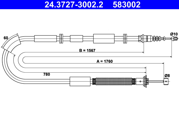 ATE 24.3727-3002.2 Tirette...