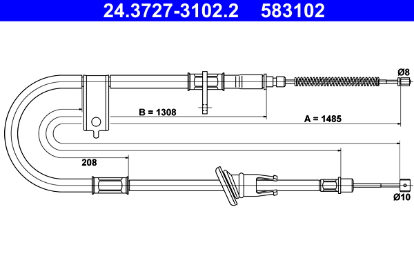 ATE 24.3727-3102.2 Seilzug, Feststellbremse