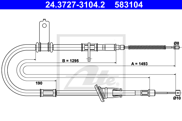 ATE 24.3727-3104.2 Seilzug,...