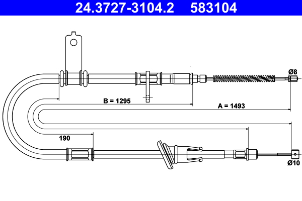 ATE 24.3727-3104.2 Seilzug, Feststellbremse