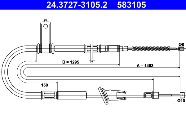 ATE 24.3727-3105.2 Seilzug, Feststellbremse
