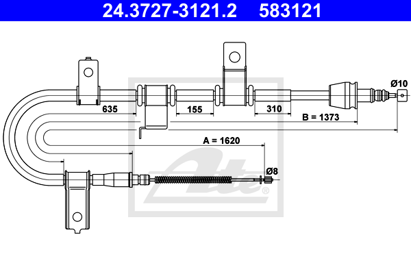 ATE 24.3727-3121.2 Cavo comando, Freno stazionamento