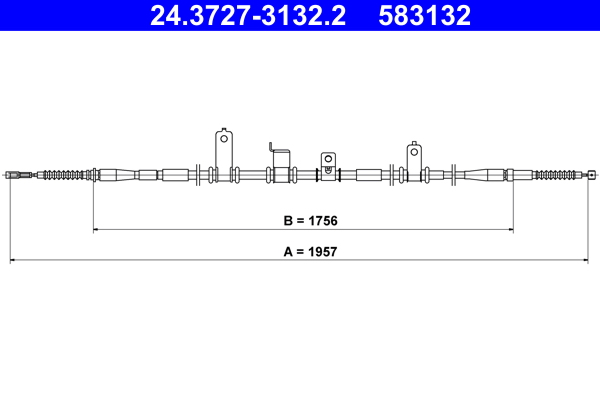 ATE 24.3727-3132.2 Seilzug, Feststellbremse