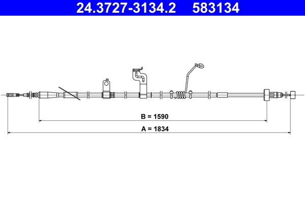 ATE 24.3727-3134.2 Seilzug, Feststellbremse