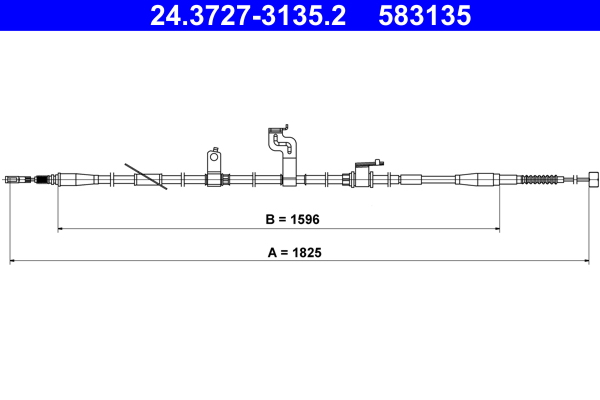 ATE 24.3727-3135.2 Seilzug, Feststellbremse