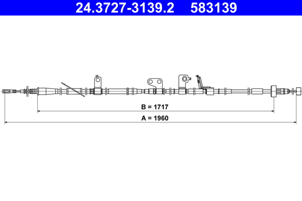 ATE 24.3727-3139.2 Seilzug, Feststellbremse