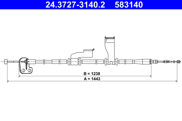 ATE 24.3727-3140.2 Seilzug, Feststellbremse