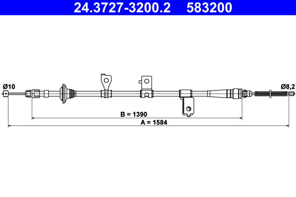 ATE 24.3727-3200.2 Seilzug, Feststellbremse