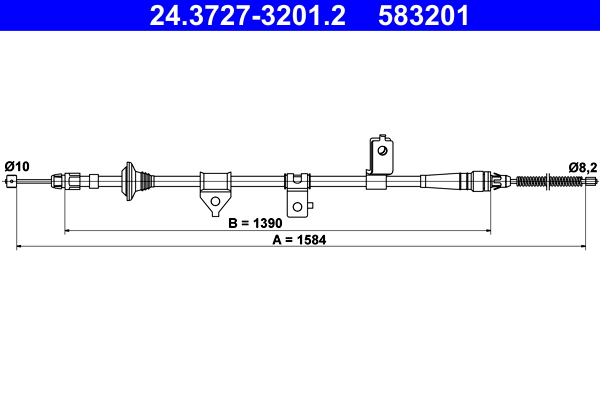 ATE 24.3727-3201.2 Seilzug, Feststellbremse