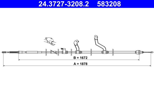 ATE 24.3727-3208.2 Seilzug, Feststellbremse