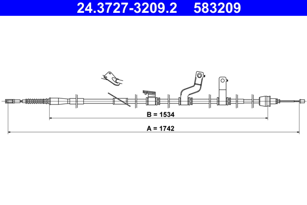 ATE 24.3727-3209.2 Seilzug, Feststellbremse