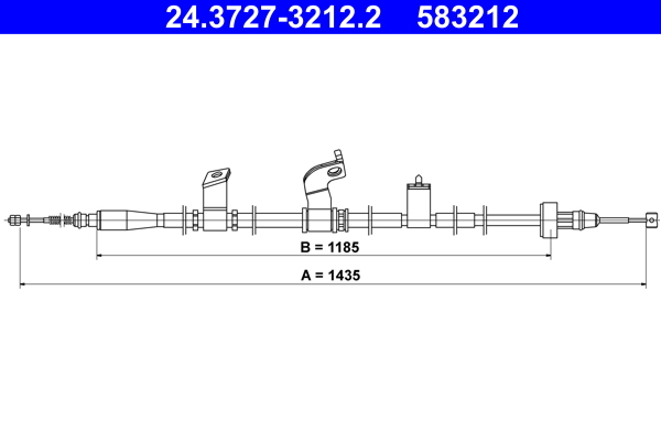 ATE 24.3727-3212.2 Seilzug, Feststellbremse