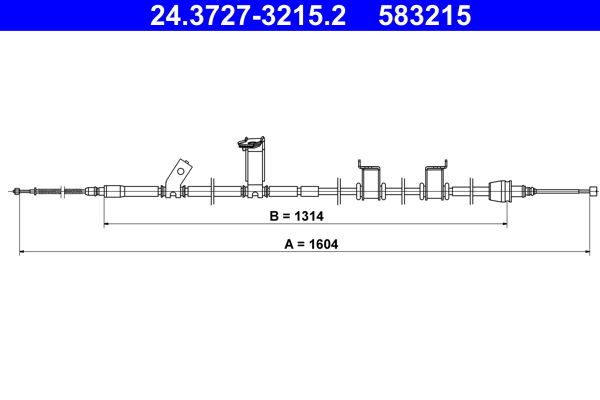 ATE 24.3727-3215.2 Seilzug, Feststellbremse