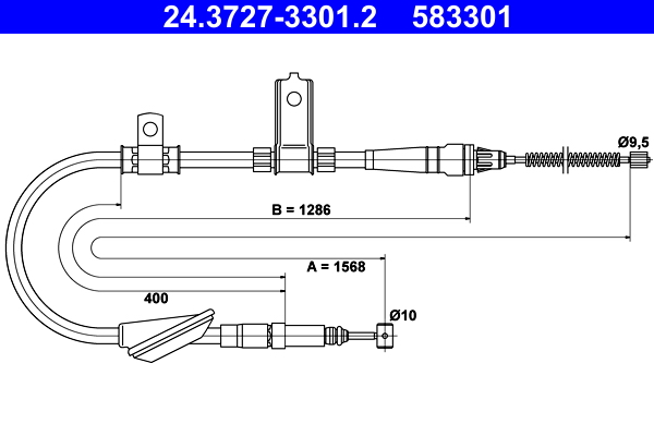 ATE 24.3727-3301.2 Seilzug, Feststellbremse